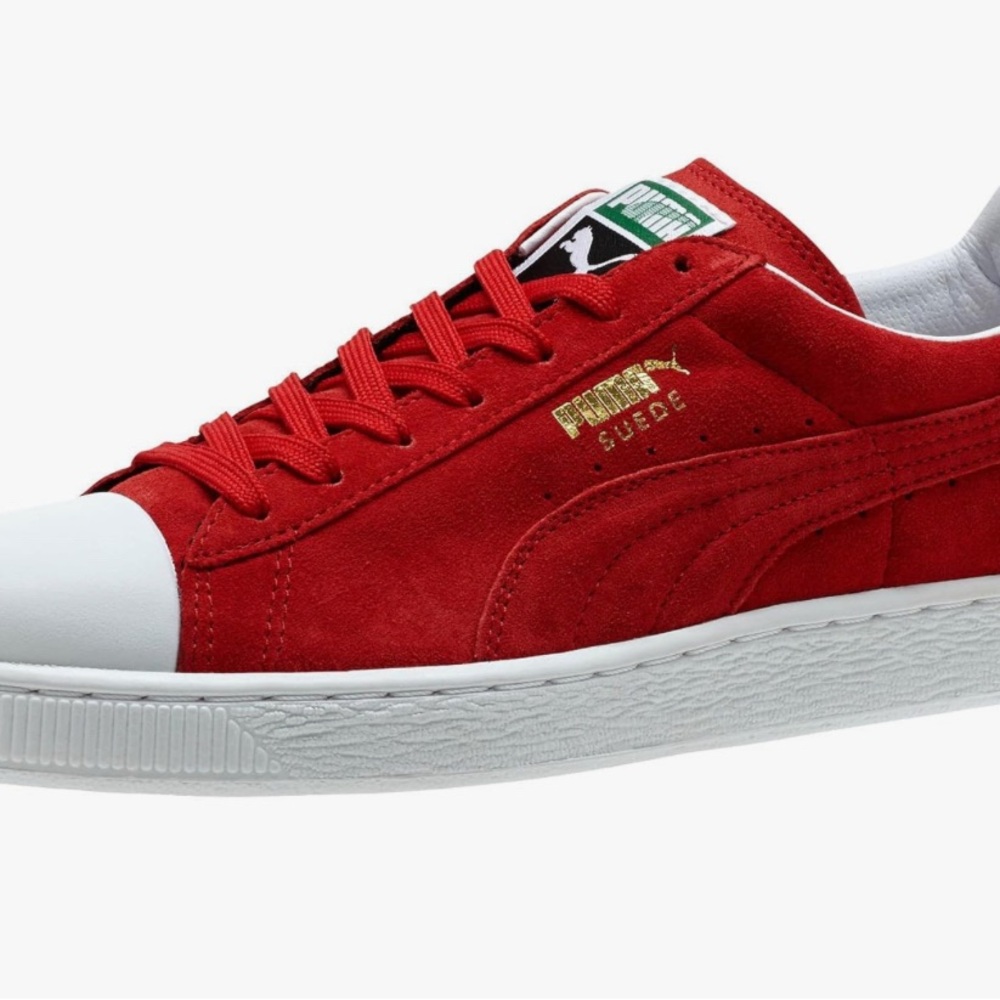 Puma Red Suede Sneakers